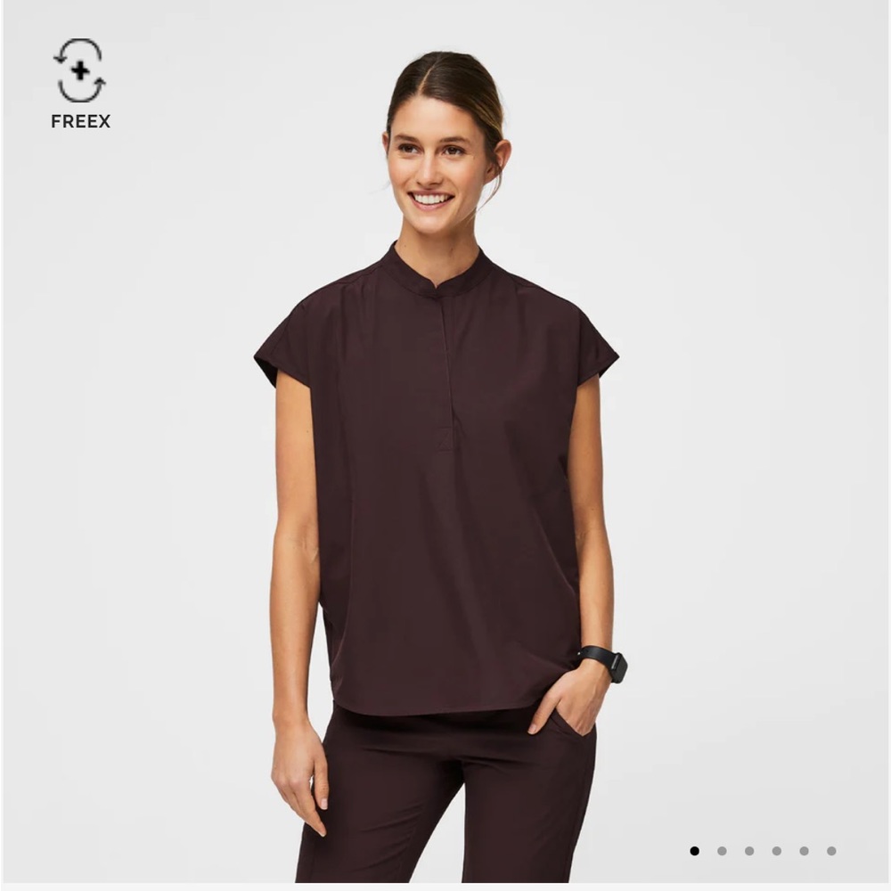 Figs Dark Fig Rafaela Scrub Top